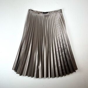 Banana Republic Metallic Pleated Midi Skirt Party Office